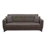 Divan shtrati Modesto pakoworld tre vendesh me hapesire magazinimi cope kafe 215x84x83cm