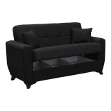 Divan Krevat Modesto pakoworld dy vendesh me hapësirë magazinimi pëlhurë antracit 155x84x83cm