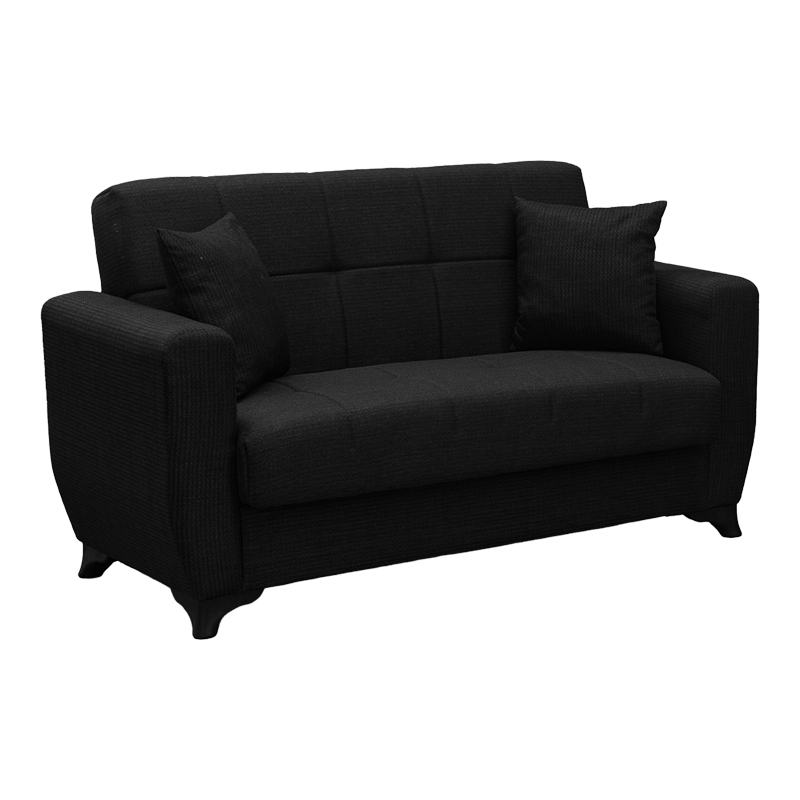 Divan Krevat Modesto pakoworld dy vendesh me hapësirë magazinimi pëlhurë antracit 155x84x83cm