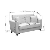 Divan shtrati Modesto pakoworld dy vendesh me hapesire magazinimi cope kafe 155x84x83cm