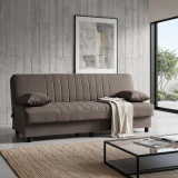 Divan shtrati tre vendesh Romina pakoworld me hapesire magazinimi cope kafe 180x75x85cm