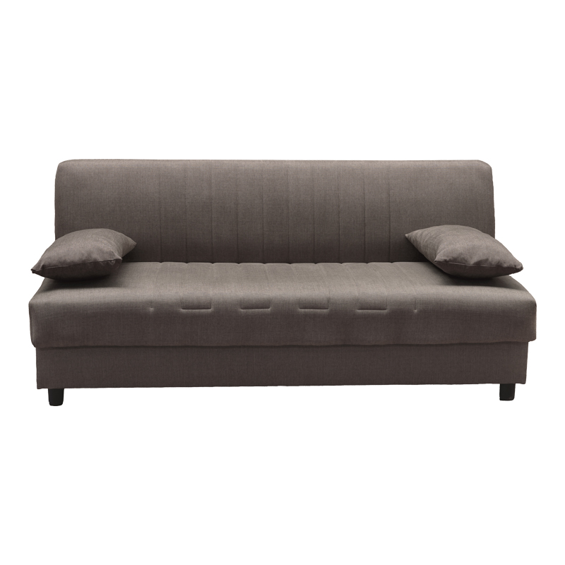 Divan shtrati tre vendesh Romina pakoworld me hapesire magazinimi cope kafe 180x75x85cm